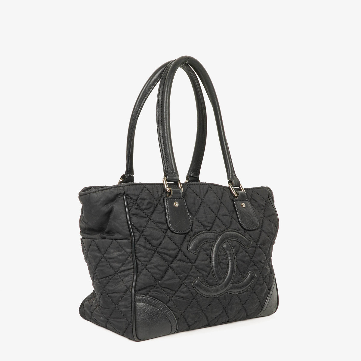 Chanel Black Paris New York Line Tote Bag