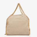Stella McCartney Falabella Mini Tote Beige Vegan Shaggy Deer Fold Over Bag