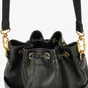 Gucci Interlocking Black Leather Bucket Bag