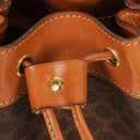 Celine Vintage Macadam Triomphe Drawstring Bucket Bag