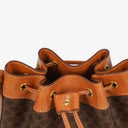 Celine Vintage Macadam Triomphe Drawstring Bucket Bag