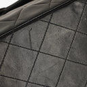Chanel Jumbo CC Classic Single Flap Maxi Logo Bag Black Quilted Lambskin 24K Gold-Plated Hardware