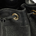 Gucci Interlocking Black Leather Bucket Bag