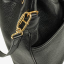 Gucci Interlocking Black Leather Bucket Bag
