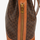 Celine Vintage Macadam Triomphe Drawstring Bucket Bag