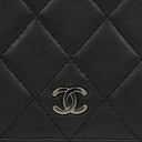 Chanel Black Lambskin Quilted Yen Wallet&nbsp;