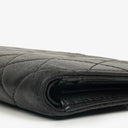 Chanel Black Lambskin Quilted Yen Wallet&nbsp;