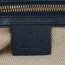 Gucci Navy Patent Leather Soho Top Handle Tote Bag