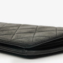 Chanel Black Lambskin Quilted Yen Wallet&nbsp;