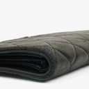 Chanel Black Lambskin Quilted Yen Wallet&nbsp;