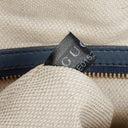 Gucci Navy Patent Leather Soho Top Handle Tote Bag