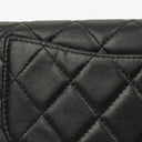 Chanel Black Lambskin Quilted Yen Wallet&nbsp;
