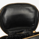 Chanel Black Quilted Leather Vanity Case