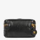Chanel Black Quilted Leather Vanity Case