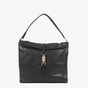 Gucci Jackie Foldover Black Leather Shoulder Bag