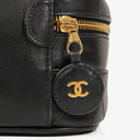 Chanel Black Quilted Leather Vanity Case