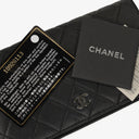 Chanel Black Lambskin Quilted Yen Wallet&nbsp;