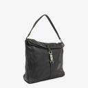 Gucci Jackie Foldover Black Leather Shoulder Bag