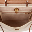 Hermes Herbag Brown PM Vache Hunter Toile 2 Way Bag