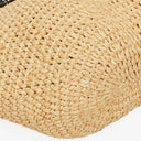 Balenciaga Woven Natural/Black Raffia Panier Tote Bag