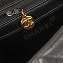 Chanel Kelly Top Handle Caviar Black Quilted Leather Bag