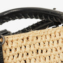 Balenciaga Woven Natural/Black Raffia Panier Tote Bag