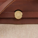 Hermes Herbag Brown PM Vache Hunter Toile 2 Way Bag