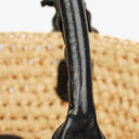 Balenciaga Woven Natural/Black Raffia Panier Tote Bag