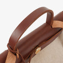 Hermes Herbag Brown PM Vache Hunter Toile 2 Way Bag