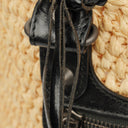 Balenciaga Woven Natural/Black Raffia Panier Tote Bag