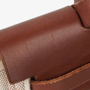 Hermes Herbag Brown PM Vache Hunter Toile 2 Way Bag