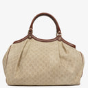 Gucci Beige/Brown Diamante Canvas Sukey Shoulder Hobo Bag