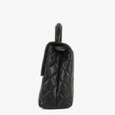 Chanel Kelly Top Handle Caviar Black Quilted Leather Bag