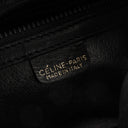 Sac seau à cordon Céline en cuir noir