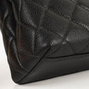 Chanel Kelly Top Handle Caviar Black Quilted Leather Bag