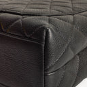 Chanel Kelly Top Handle Caviar Black Quilted Leather Bag