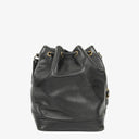 Sac seau à cordon Céline en cuir noir