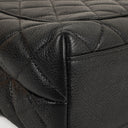 Chanel Kelly Top Handle Caviar Black Quilted Leather Bag