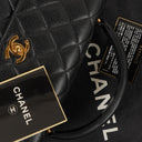 Chanel Kelly Top Handle Caviar Black Quilted Leather Bag