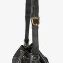 Sac seau à cordon Céline en cuir noir