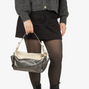 Chanel Paris-Biarritz Silver and Cream Hobo Bag