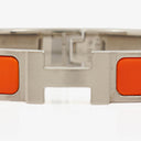 Hermes Orange Enamel Clic H Bracelet