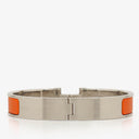 Hermes Orange Enamel Clic H Bracelet