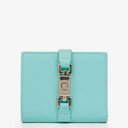 Gucci Turquoise Microguccissima Leather Jackie Compact Wallet