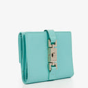 Gucci Turquoise Microguccissima Leather Jackie Compact Wallet
