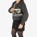 Chanel Paris-Biarritz Silver and Cream Hobo Bag