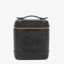 Chanel Black Leather Vanity Case