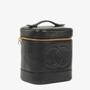 Chanel Black Leather Vanity Case