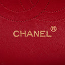 Chanel Vintage Classic Double Flap Bag in Quilted Red Lambskin with 24K Gold-Plated Hardware
