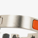 Hermes Orange Enamel Clic H Bracelet